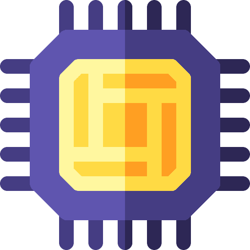 Microchip chip cpu technology icon Microchip chip cpu technology icon
