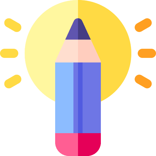 Pencil innovative education creativity icon Pencil innovative education creativity icon