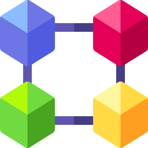 Blockchain blockchain cube digital money icon Blockchain blockchain cube digital money icon