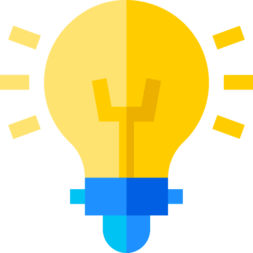 Idea marketing light bulb illumination icon