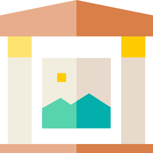 Museum artistic art photo icon
