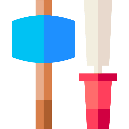 Sculpture tool art and design mallet icon