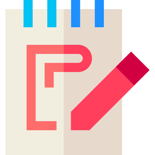 Sketchbook pencil write art and design icon Sketchbook pencil write art and design icon