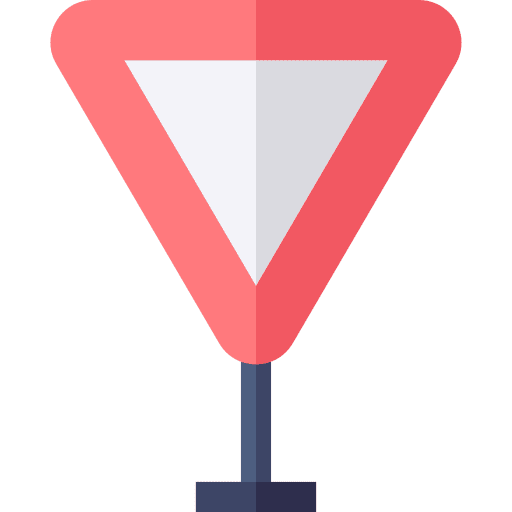 Give way signaling traffic sign transportation icon