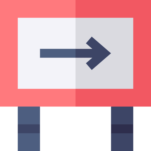 One way right arrow signs signals icon One way right arrow signs signals icon