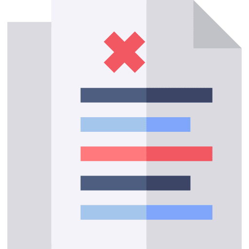 Fail fail test files and folders icon Fail fail test files and folders icon