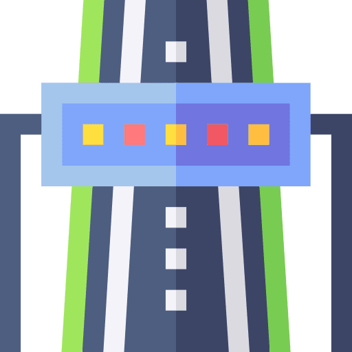 Highway road architecture and city travel icon Highway road architecture and city travel icon