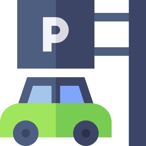 Parking lot architecture and city transportation road icon Parking lot architecture and city transportation road icon
