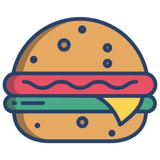 Burger junk food sandwich fast food icon
