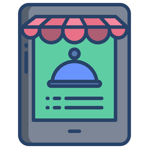 Food and restaurant order food app shipping and delivery icon