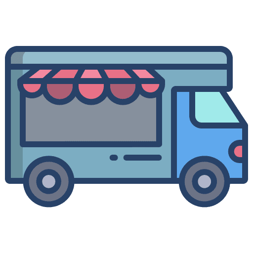Food truck street van food truck icon