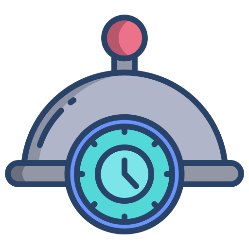 Time food and restaurant food eat icon