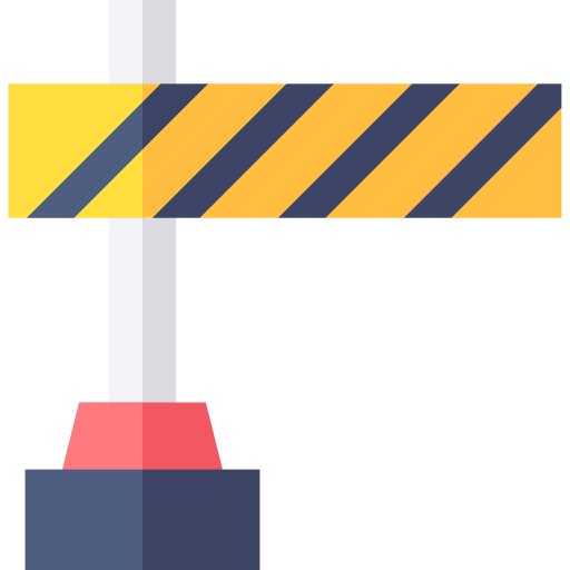 Traffic barrier traffic barrier road block under construction icon Traffic barrier traffic barrier road block under construction icon