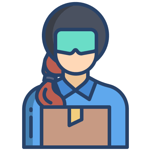 Delivery postman delivery woman icon Delivery postman delivery woman icon