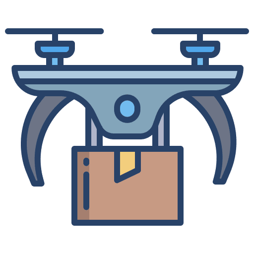 Drone food delivery box delivery icon Drone food delivery box delivery icon