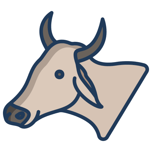 Cow cow cow head wild life icon