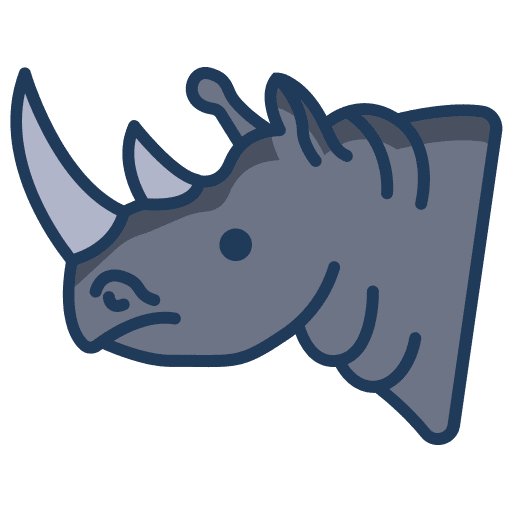 Rhinoceros mammal wildlife fauna icon