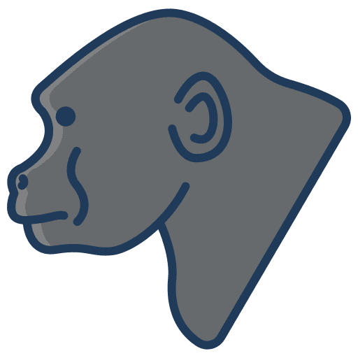 Gorilla gorilla mammal wildlife icon Gorilla gorilla mammal wildlife icon