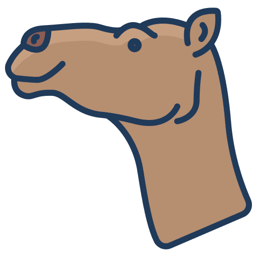 Camel desert wild life mammal icon Camel desert wild life mammal icon