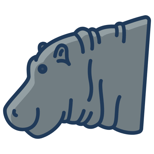 Hippopotamus animal kingdom mammal wild life icon Hippopotamus animal kingdom mammal wild life icon