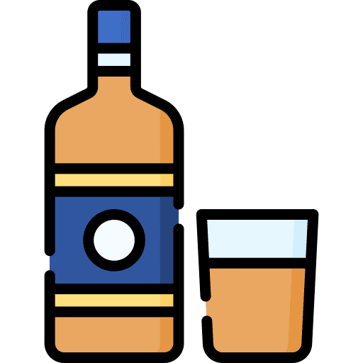 Alcoholic drink glass bottle food and restaurant icon Alcoholic drink glass bottle food and restaurant icon