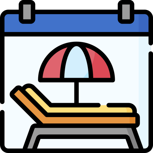 Holidays vacations summer time and date icon Holidays vacations summer time and date icon