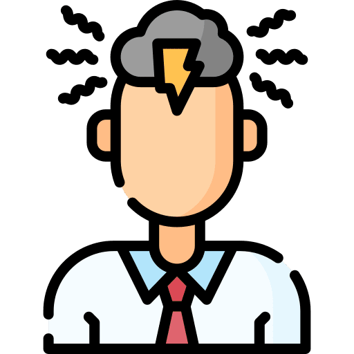 Stress caucasian storm worker icon Stress caucasian storm worker icon