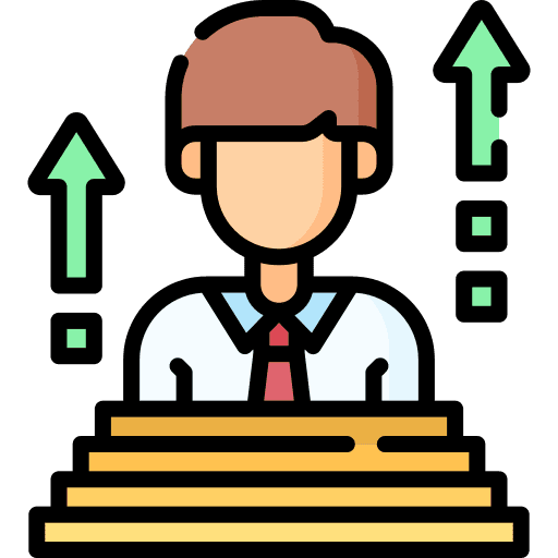 Promotion work man pyramid icon Promotion work man pyramid icon