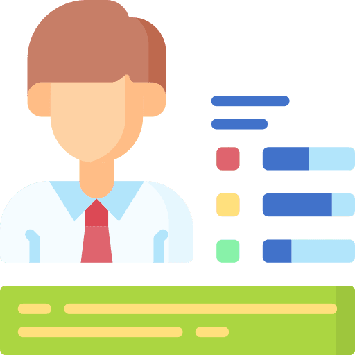 Competence competence man bar chart icon Competence competence man bar chart icon