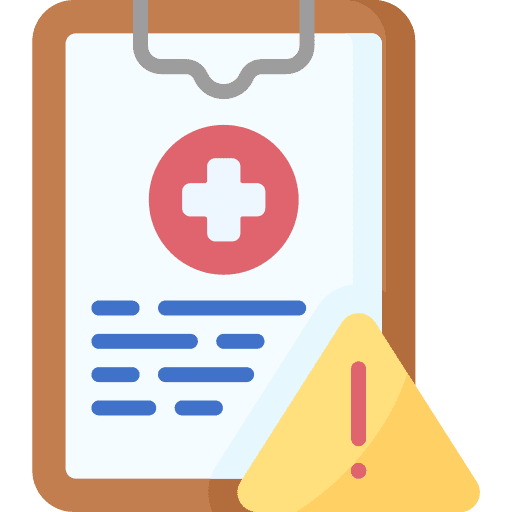 Health report clipboard exclamation mark healthcare and medical icon Health report clipboard exclamation mark healthcare and medical icon
