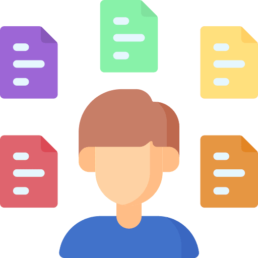 Multitasking skill document management icon Multitasking skill document management icon