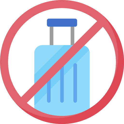 No travelling prohibition signaling luggage icon