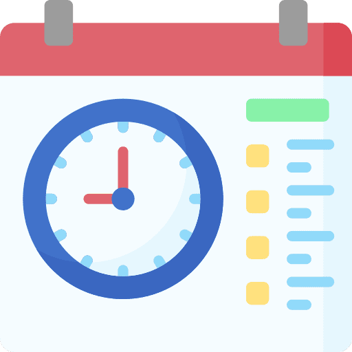 Schedule education time clock icon Schedule education time clock icon