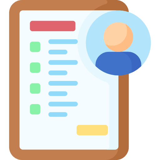 Valuation check list employee criteria icon Valuation check list employee criteria icon