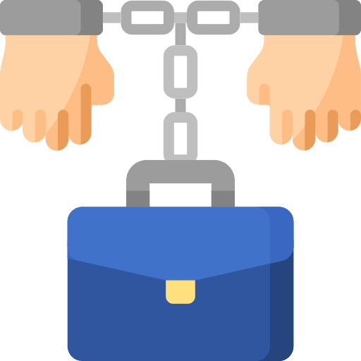 Workaholic business and finance employee suitcase icon Workaholic business and finance employee suitcase icon