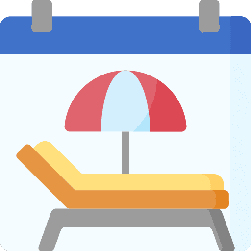 Holidays calendar summer vacations icon Holidays calendar summer vacations icon