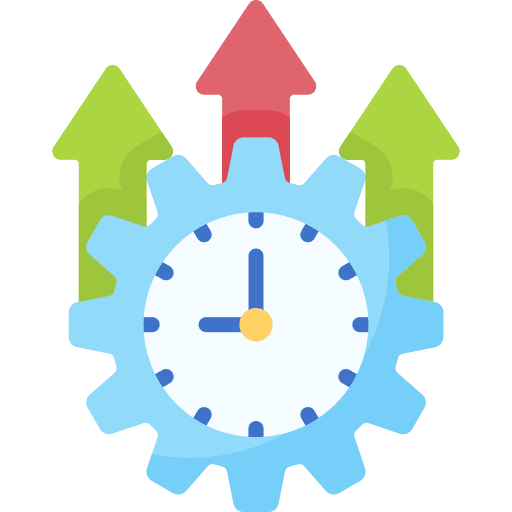 Productivity time management gear productivity icon Productivity time management gear productivity icon
