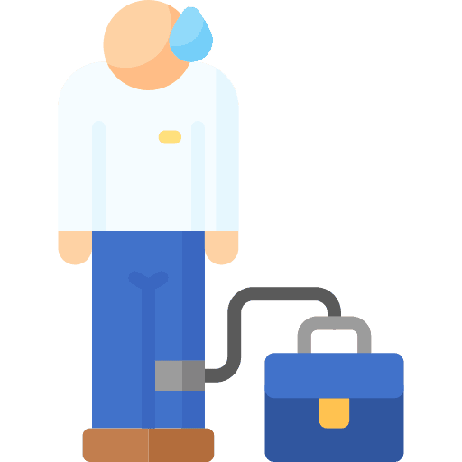 Workaholic miscellaneous shackle employee icon Workaholic miscellaneous shackle employee icon