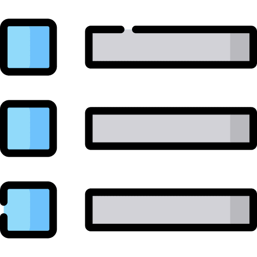 Bullet open menu menu layout icon