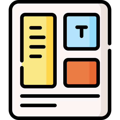 Layout document editorial design image icon