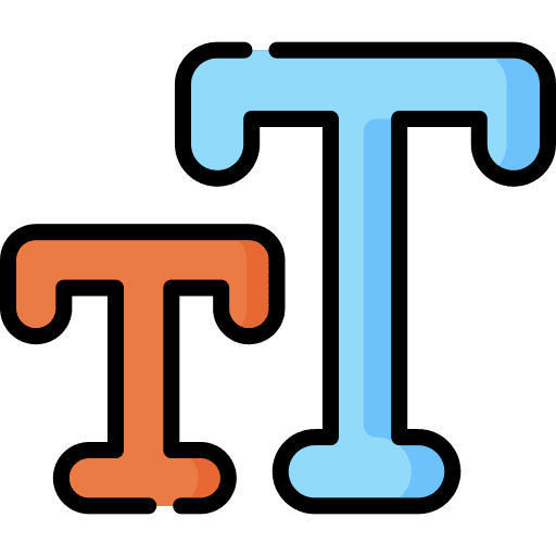Size style typography edit tools icon