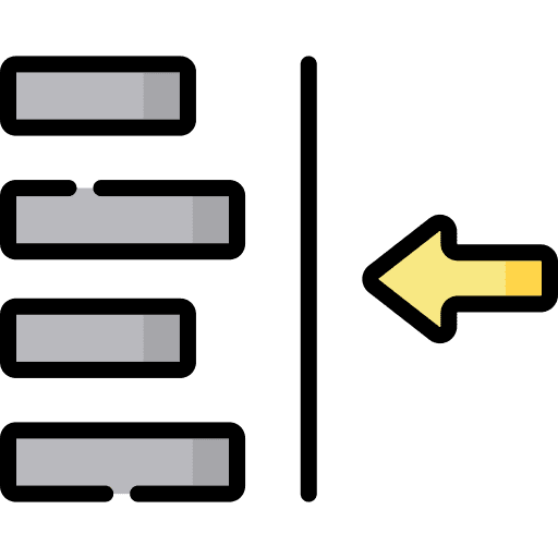 Indentation text formatting indent interface icon