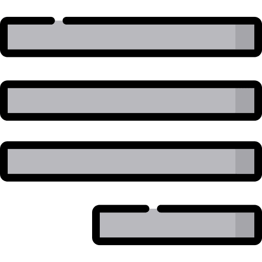 Justify text option text symbol icon