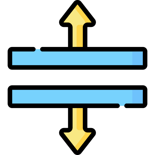 Space distance space sort icon