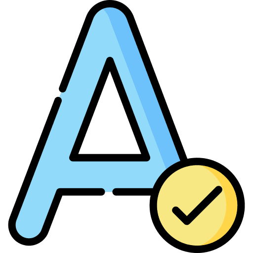 Spell check interface check ui icon