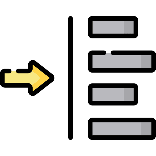 Indentation basic app symbols interface icon