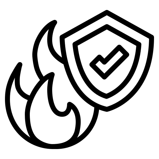 Conflagration flame burn insurance icon