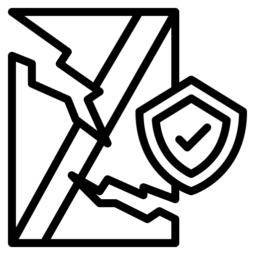 Protection insurance warning packages icon