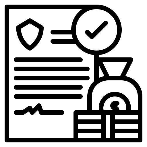 Claim protection document safe icon