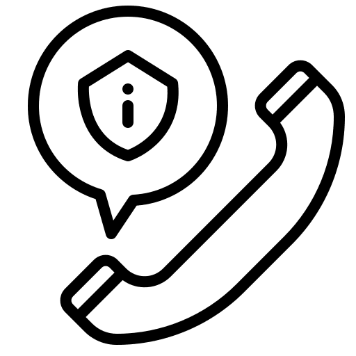 Contact info shield support check icon